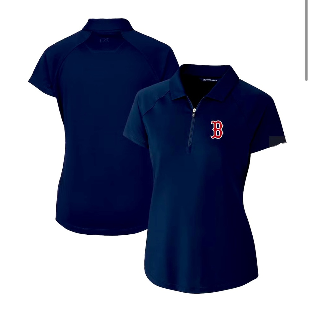 NWT Women's Boston Red Sox Cutter & Buck Navy
DryTec Forge Stretch Polo